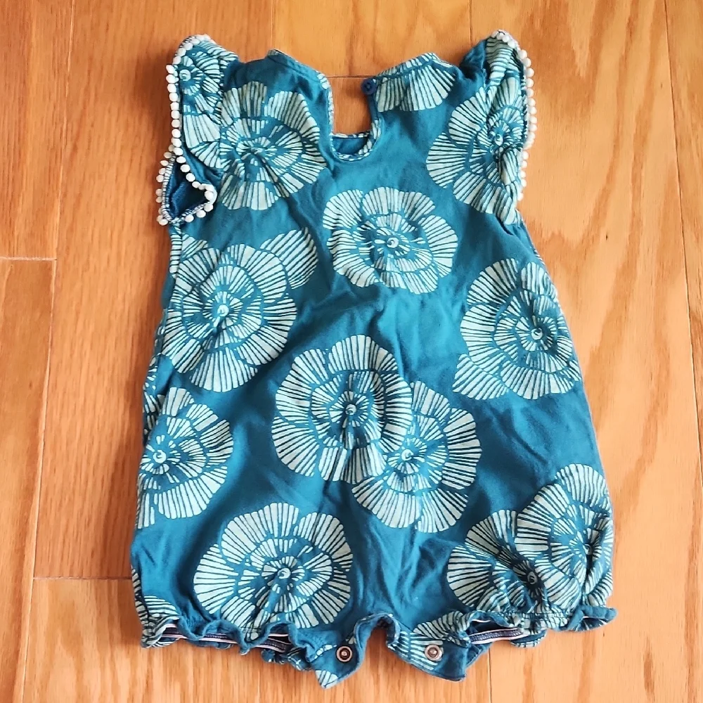 Carter's Teal Baby Romper 9 Months